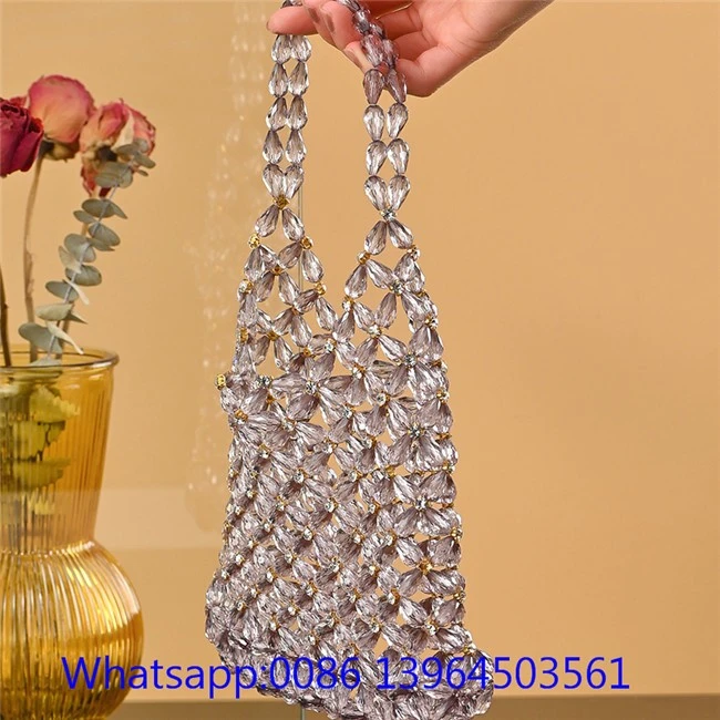 کیف مهره ای شفاف زنانه