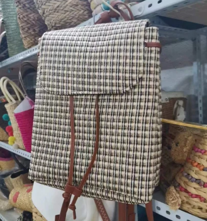 کیف کوله پشتی زنان بافته شده PP