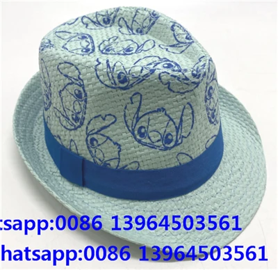 کلاه تابستانی حصیری تنفسی مردانه آبی
