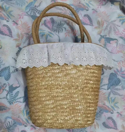 کیف دستی زنانه گندم طبیعی کوچک