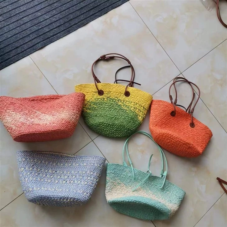 کیف کاغذی بافته شده با دستگیره PU