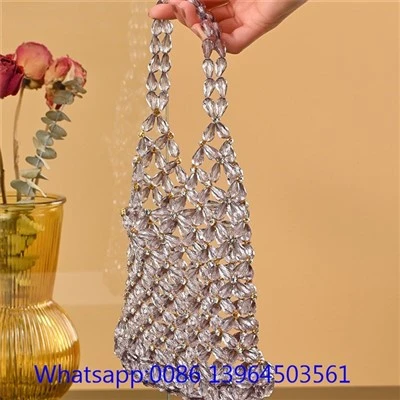 کیف مهره ای شفاف زنانه