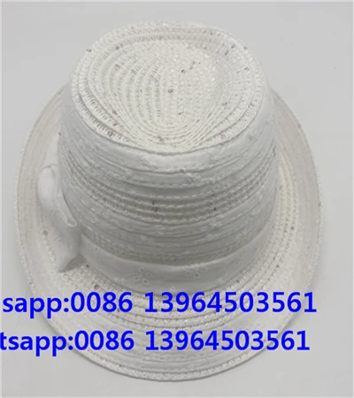 کلاه کاهی سفید فدورا کلاه روباز تابستانی نرم
