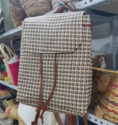 کیف کوله پشتی زنان بافته شده PP