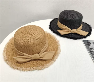 کلاه آفتاب ساحلی دستباف کاغذی Bowknot